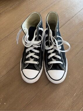 Converse Black and White High-Top Kids Sneakers